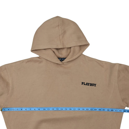 Unisex Adults UK Size M Playboy x Missguided Beige Pullover Hoodie