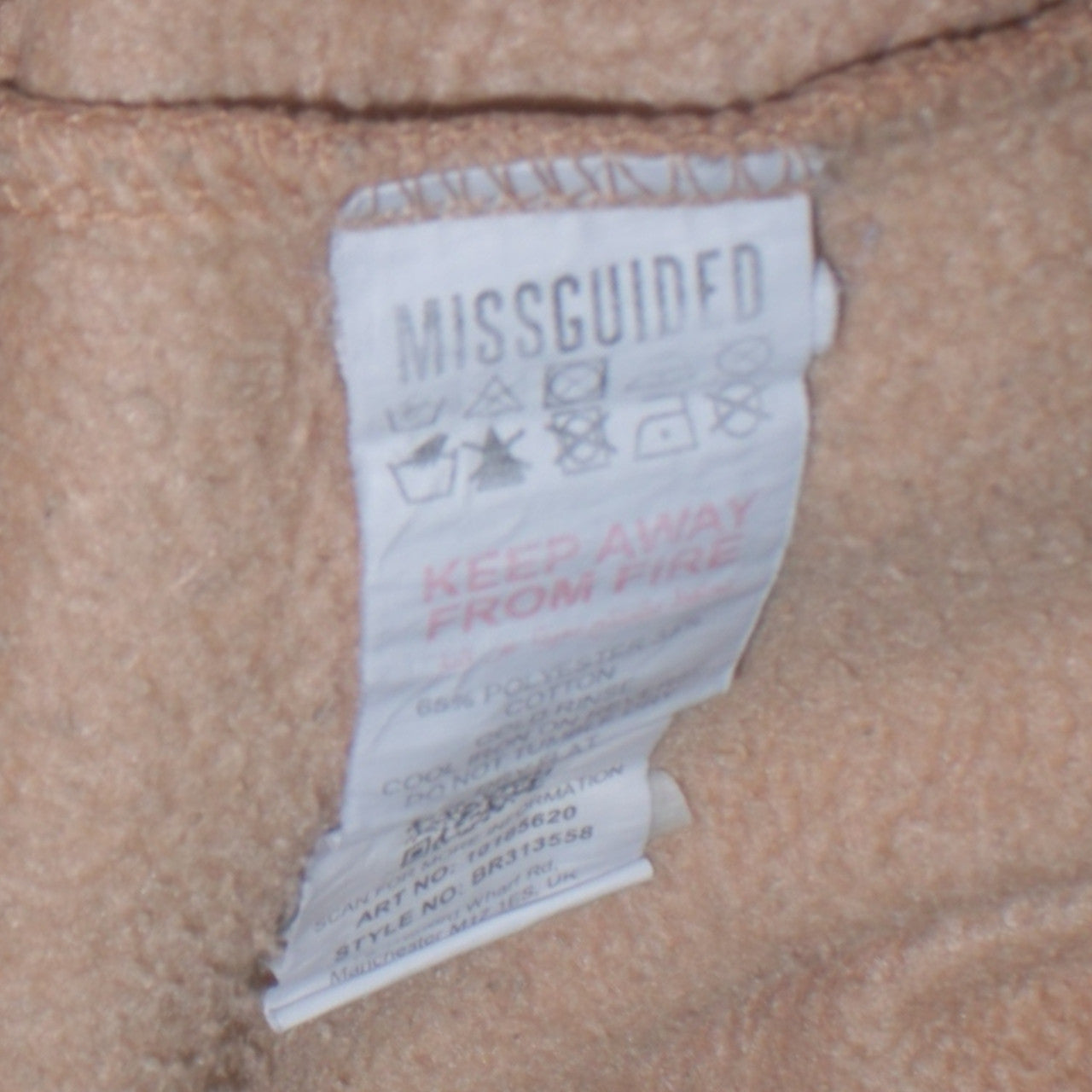Unisex Adults UK Size M Playboy x Missguided Beige Pullover Hoodie