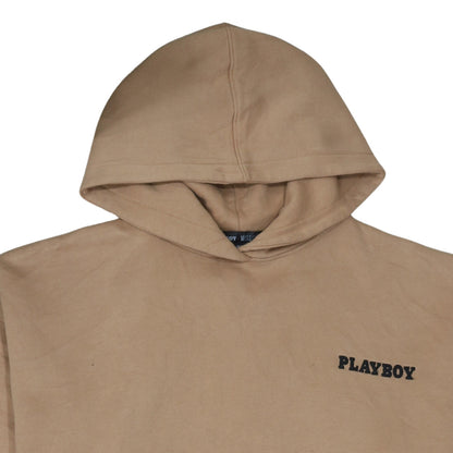 Unisex Adults UK Size M Playboy x Missguided Beige Pullover Hoodie