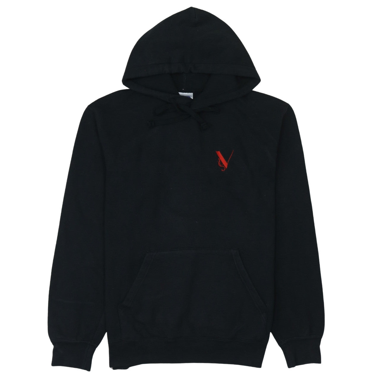 Mens UK Size M Russell Black Pullover Hoodie