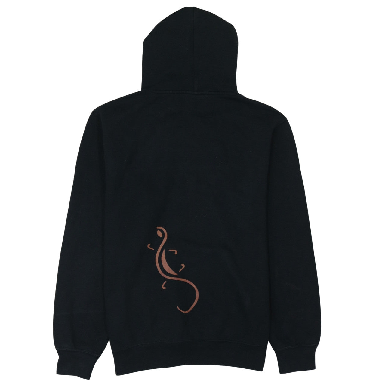 Mens UK Size M Russell Black Pullover Hoodie