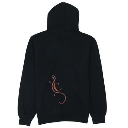Mens UK Size M Russell Black Pullover Hoodie