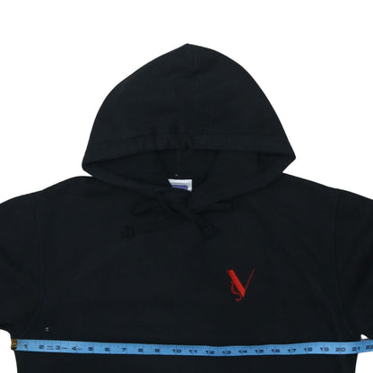 Mens UK Size M Russell Black Pullover Hoodie