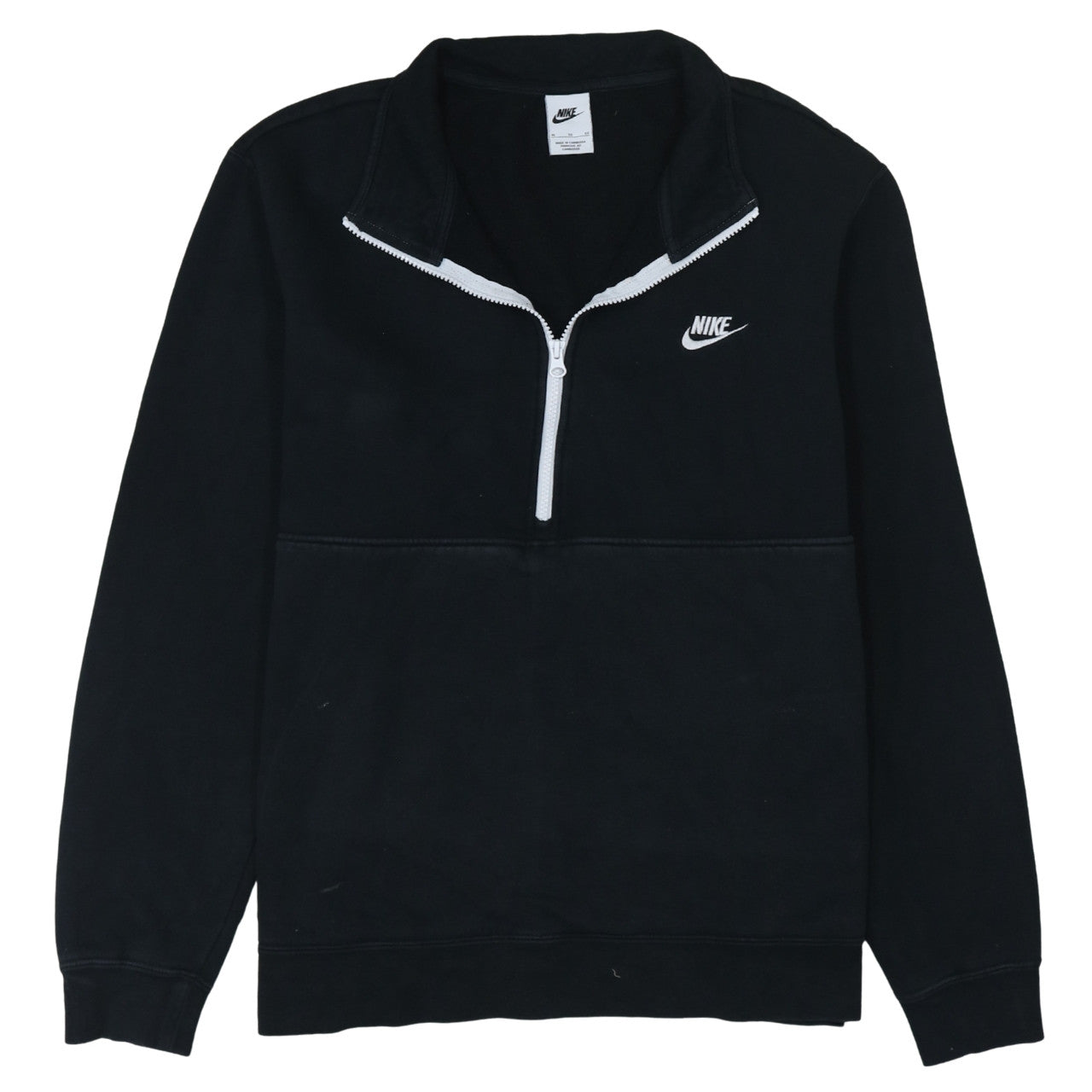 Mens UK Size XL Nike Black 1/2 Zip Sweatshirt