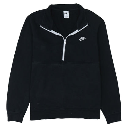 Mens UK Size XL Nike Black 1/2 Zip Sweatshirt