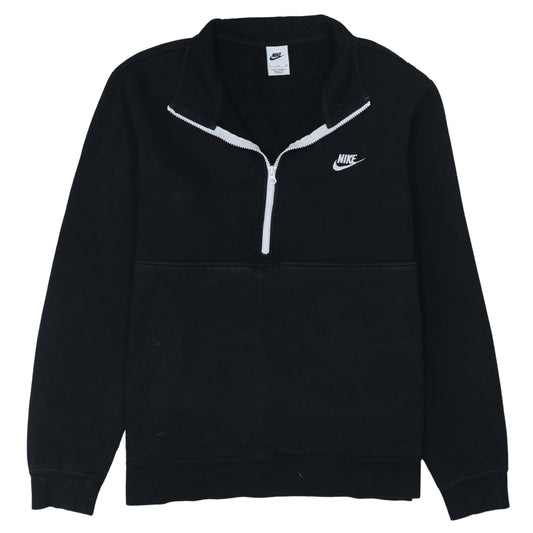 Mens UK Size XL Nike Black 1/2 Zip Sweatshirt