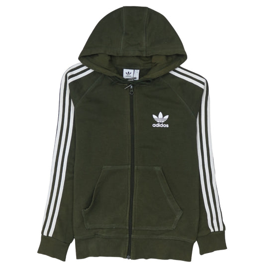Womens UK Size 8 adidas Green Full Zip Hoodie