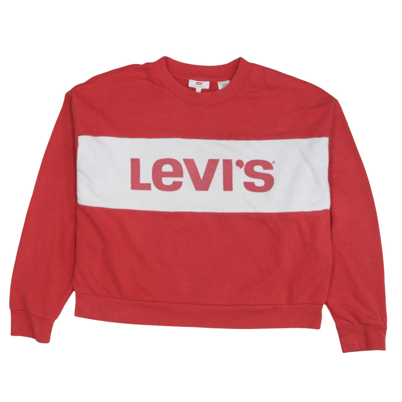 Womens UK Size S Levi's Red Pullover Sweatshirt