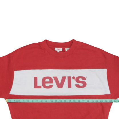 Womens UK Size S Levi's Red Pullover Sweatshirt