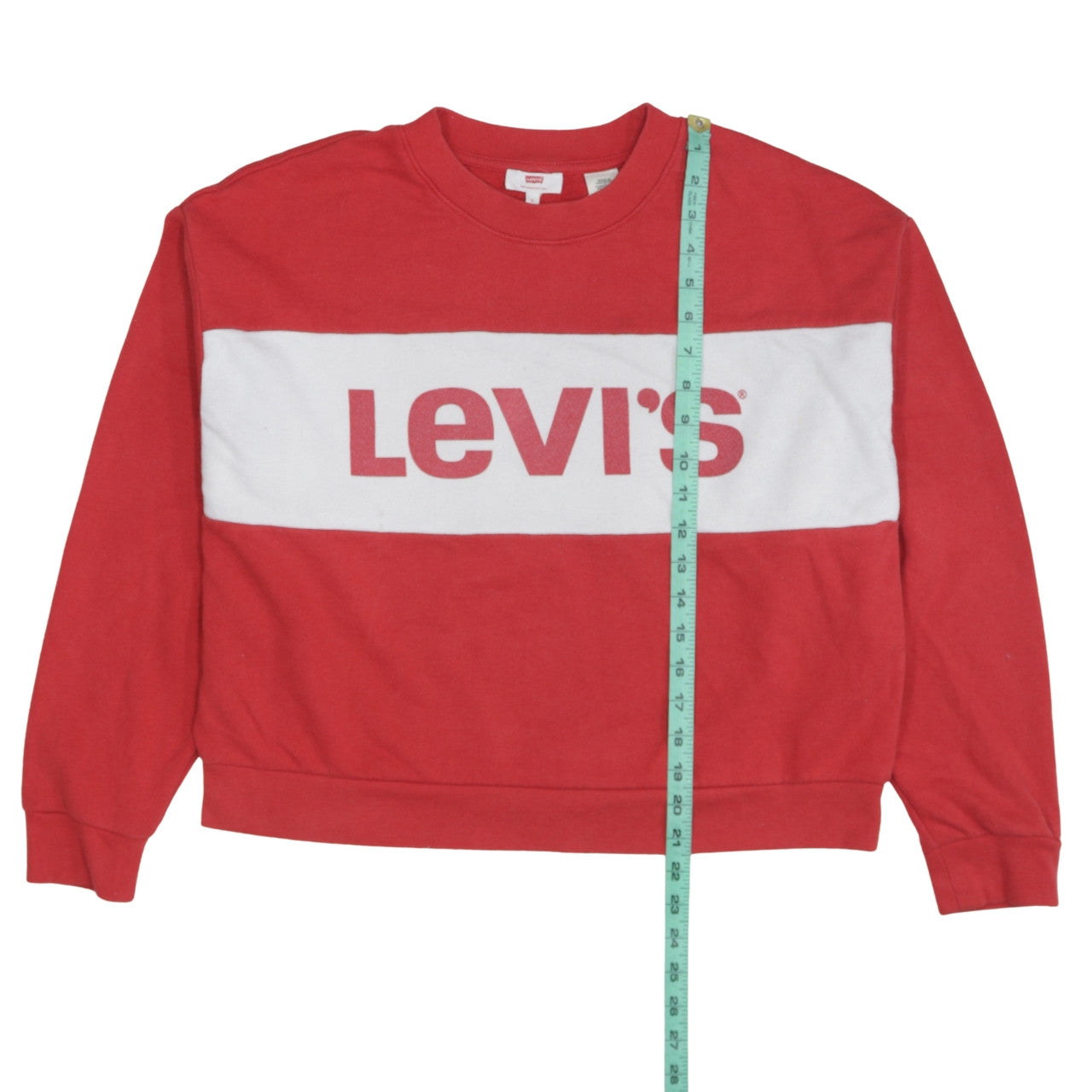 Womens UK Size S Levi's Red Pullover Sweatshirt