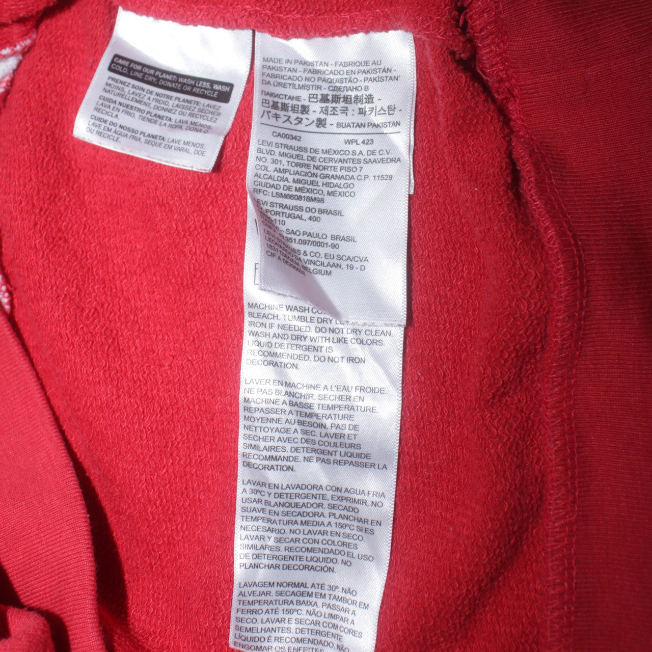 Womens UK Size S Levi's Red Pullover Sweatshirt