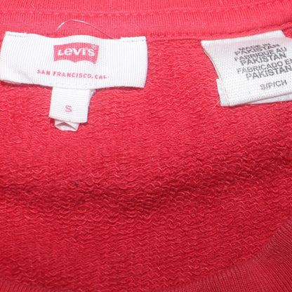 Womens UK Size S Levi's Red Pullover Sweatshirt