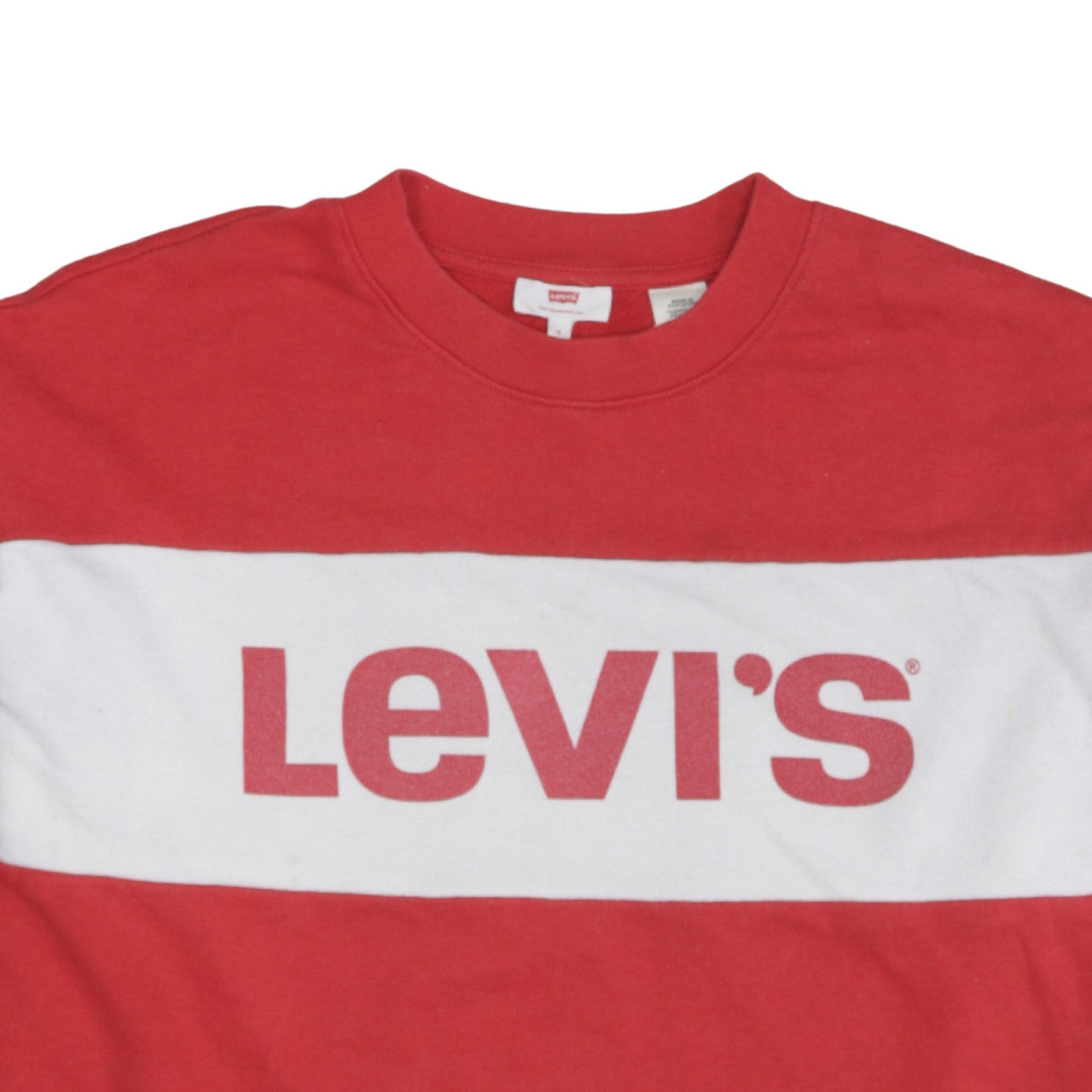 Womens UK Size S Levi's Red Pullover Sweatshirt