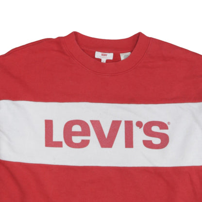 Womens UK Size S Levi's Red Pullover Sweatshirt