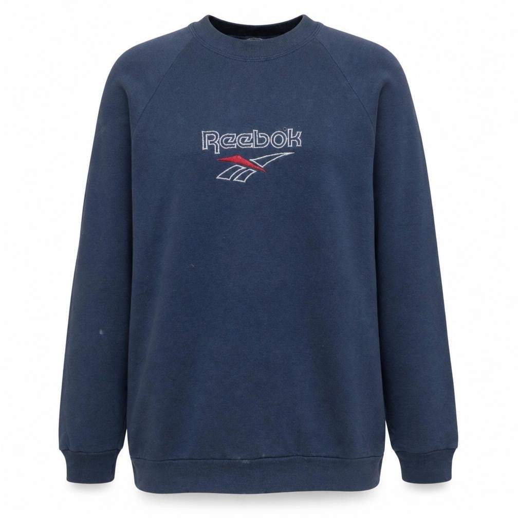 Womens UK Size L Reebok Blue Pullover Sweatshirt