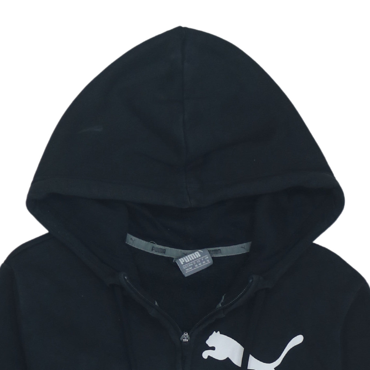 Womens UK Size 12 PUMA Black Full Zip Hoodie