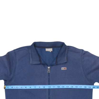 Mens UK Size L Napapijri Blue Full Zip Sweatshirt