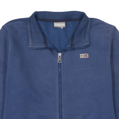 Mens UK Size L Napapijri Blue Full Zip Sweatshirt
