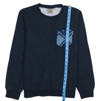 Carhartt Men’s Blue Eaton Pocket Crew Neck Sweatshirt Size M