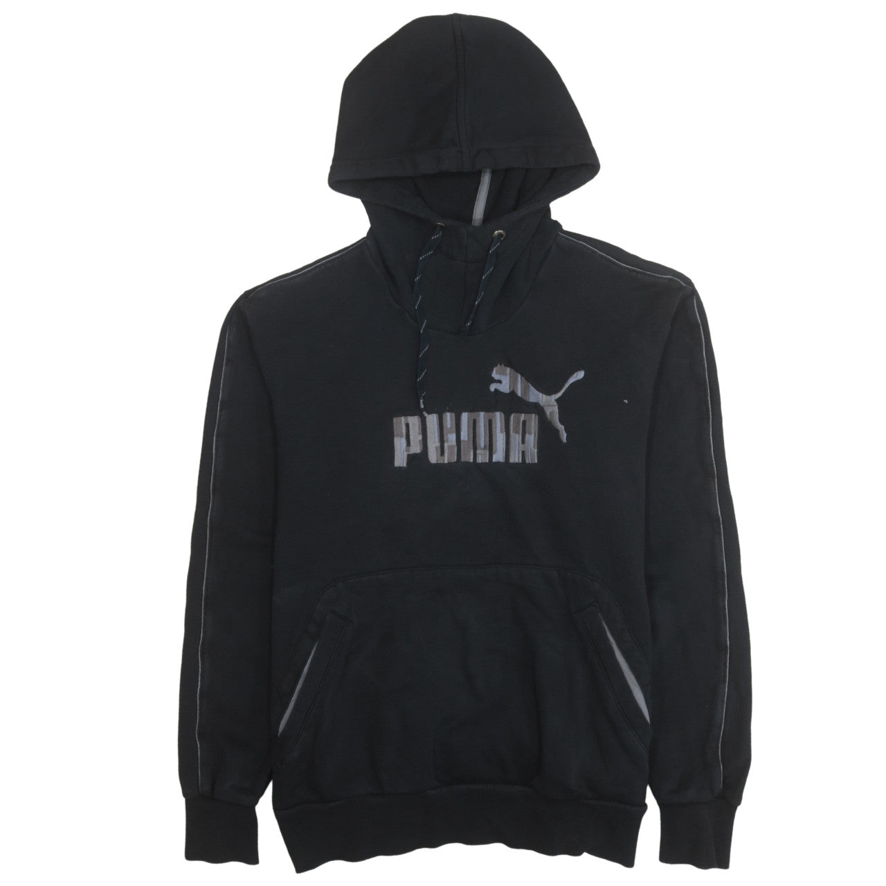 Mens UK Size M PUMA Black Pullover Hoodie
