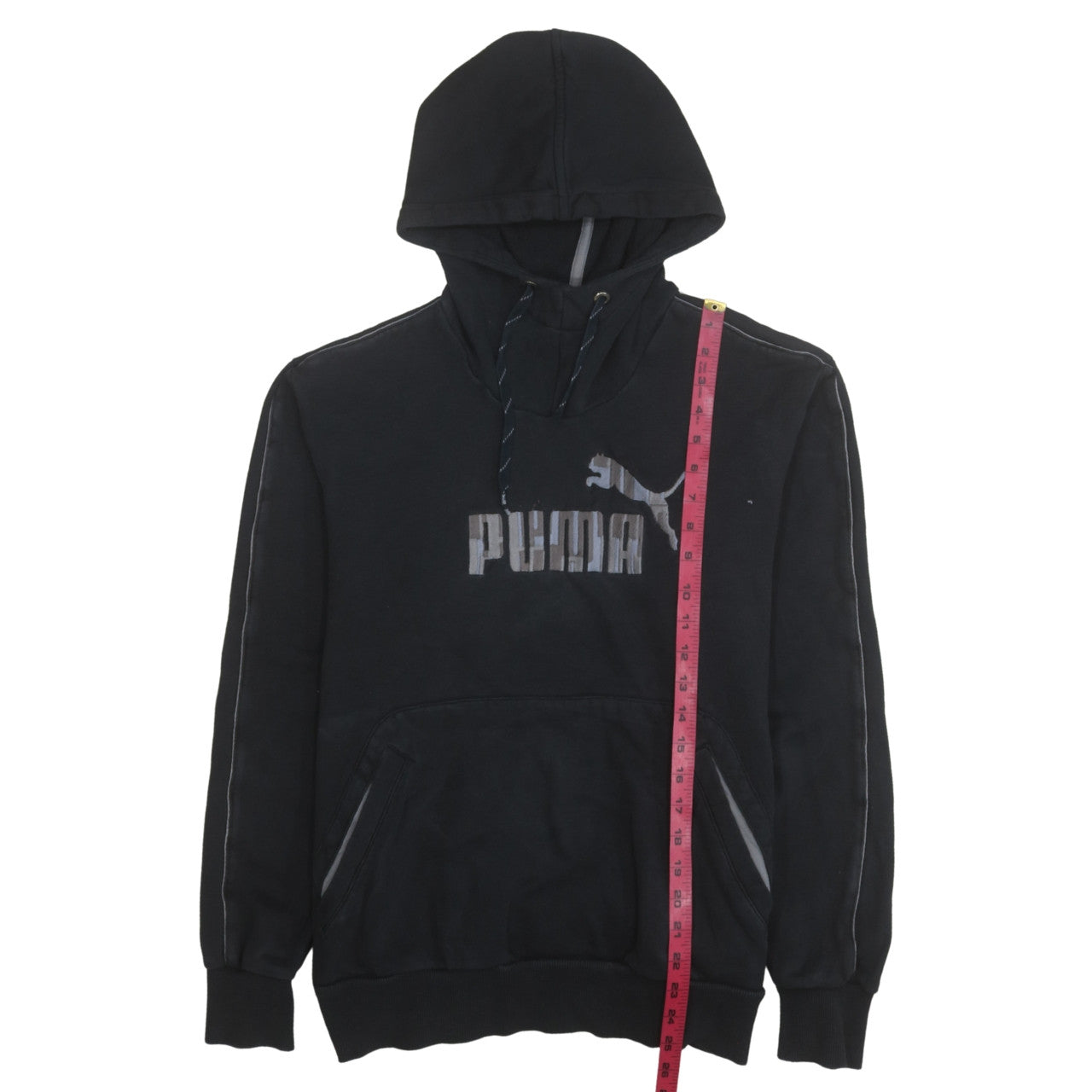 Mens UK Size M PUMA Black Pullover Hoodie