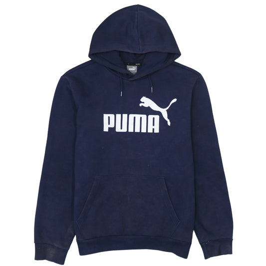 Mens UK Size S PUMA Blue Pullover Hoodie