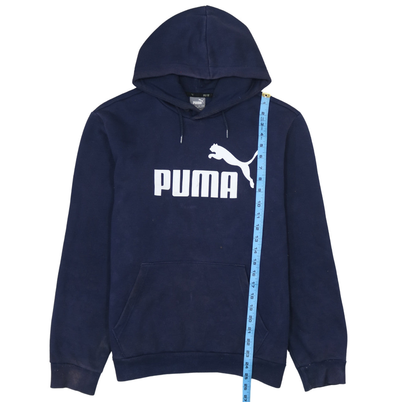 Mens UK Size S PUMA Blue Pullover Hoodie