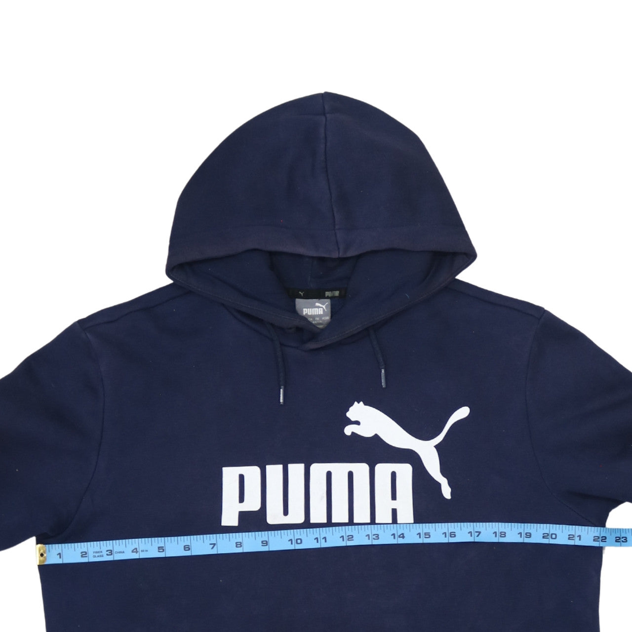 Mens UK Size S PUMA Blue Pullover Hoodie