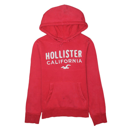 Mens UK Size M Hollister Red Pullover Hoodie