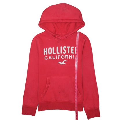 Mens UK Size M Hollister Red Pullover Hoodie