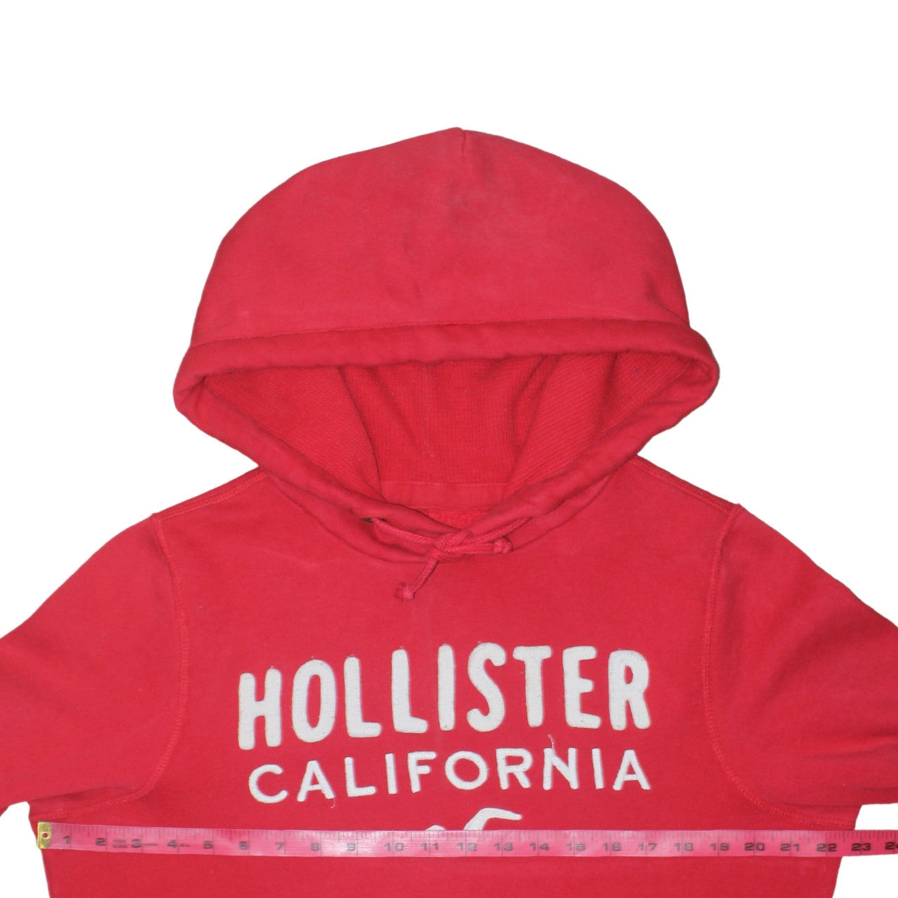Mens UK Size M Hollister Red Pullover Hoodie