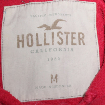 Mens UK Size M Hollister Red Pullover Hoodie