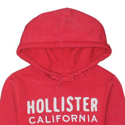 Mens UK Size M Hollister Red Pullover Hoodie