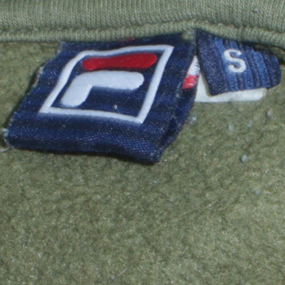 Womens UK Size S FILA Green Pullover Hoodie