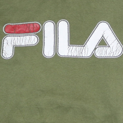 Womens UK Size S FILA Green Pullover Hoodie