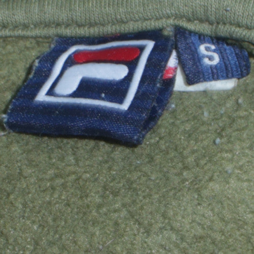 Womens UK Size S FILA Green Pullover Hoodie