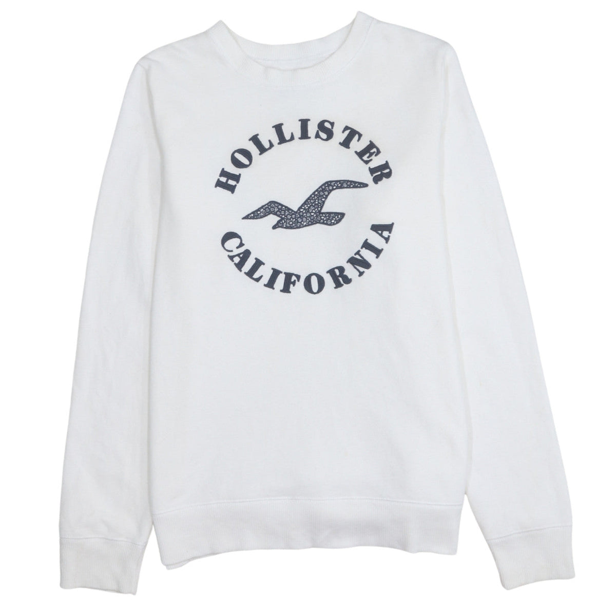 Mens UK Size S Hollister White Pullover Sweatshirt