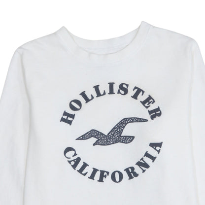 Mens UK Size S Hollister White Pullover Sweatshirt