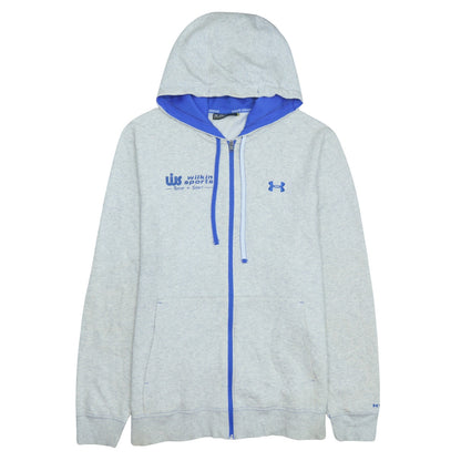 Mens UK Size 2XL Under armour Grey Full Zip Hoodie