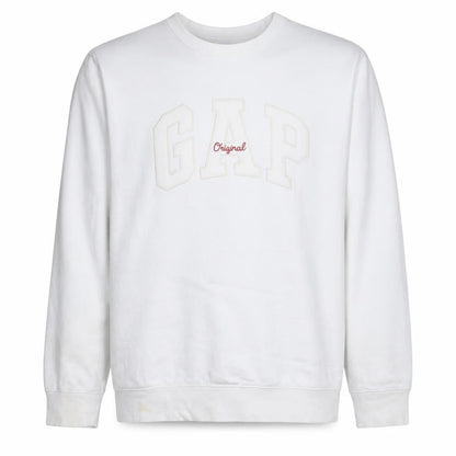 Gap Men’s White XL Logo Crew Neck Pullover Sweatshirt