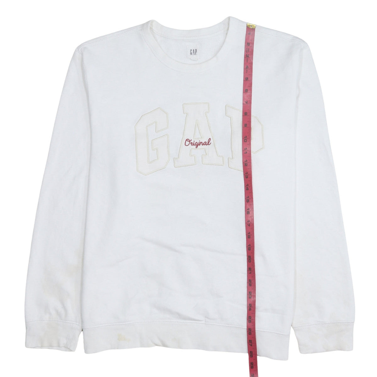 Gap Men’s White XL Logo Crew Neck Pullover Sweatshirt