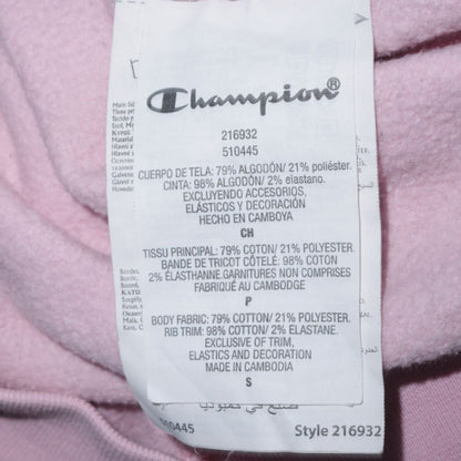 Womens UK Size S Champion Pink Pullover Hoodie