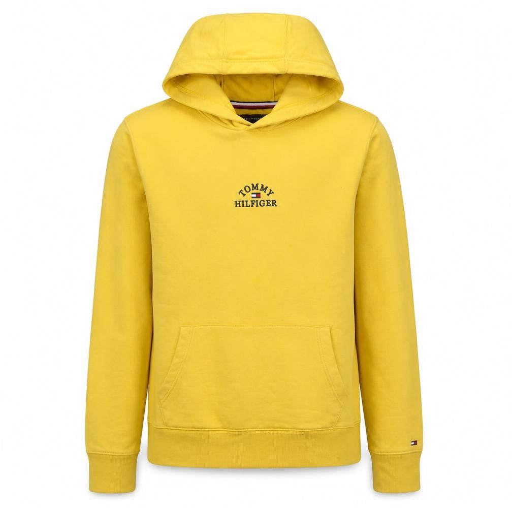 Mens UK Size S Tommy Hilfiger Yellow Pullover Hoodie