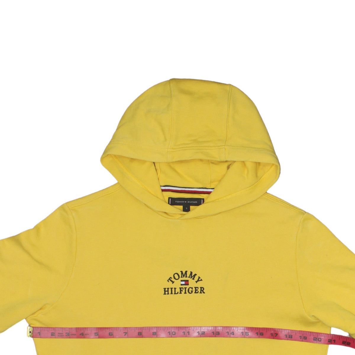 Mens UK Size S Tommy Hilfiger Yellow Pullover Hoodie