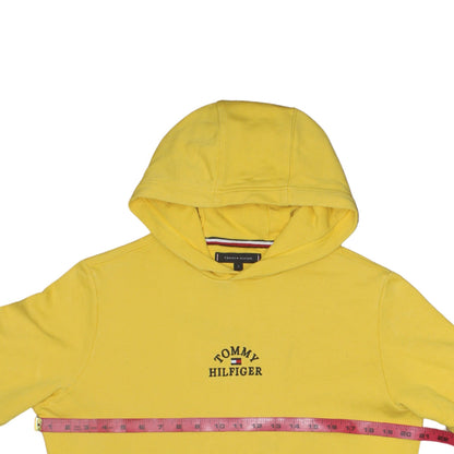 Mens UK Size S Tommy Hilfiger Yellow Pullover Hoodie