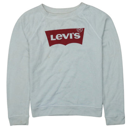 Mens UK Size S Levi's White Pullover Sweatshirt
