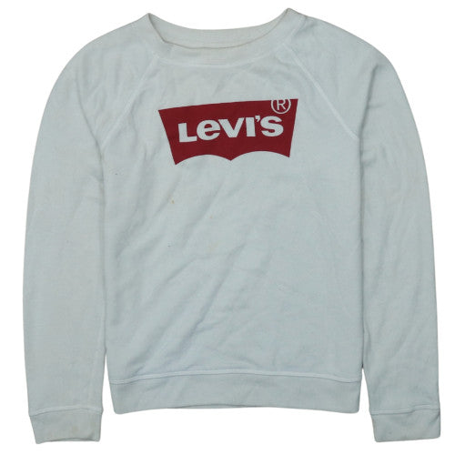 Mens UK Size S Levi's White Pullover Sweatshirt