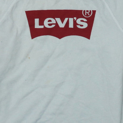 Mens UK Size S Levi's White Pullover Sweatshirt
