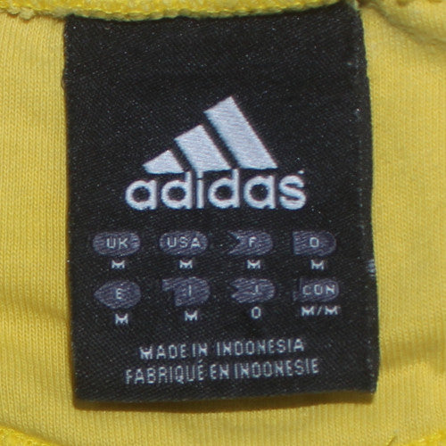 Mens UK Size M adidas Yellow Pullover Sweatshirt