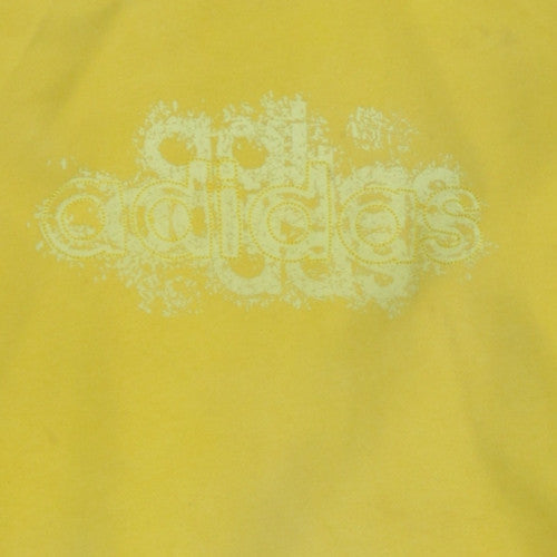 Mens UK Size M adidas Yellow Pullover Sweatshirt